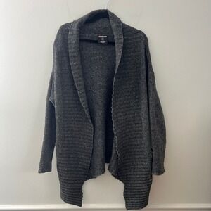 Sherpa women's open front cardigan merino wool alpaca blend size large‎ Gray